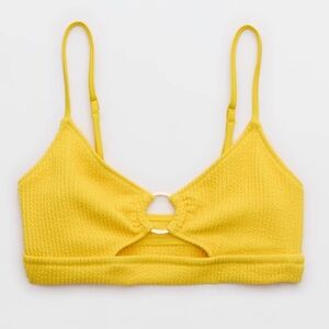 NWT Aerie Crinkle Scoop Cutout Bikini Top XS